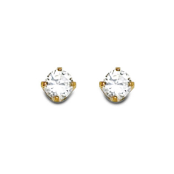 Inverness - Round Cubic Zirconia 3mm 24k Earings (Gold Plated) Inverness # 32E