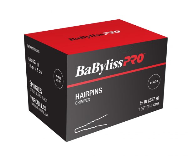 Babylisspro hair pin 1 3/4" Crimped 1/2 lbs Black - BESPIN134BKUCC