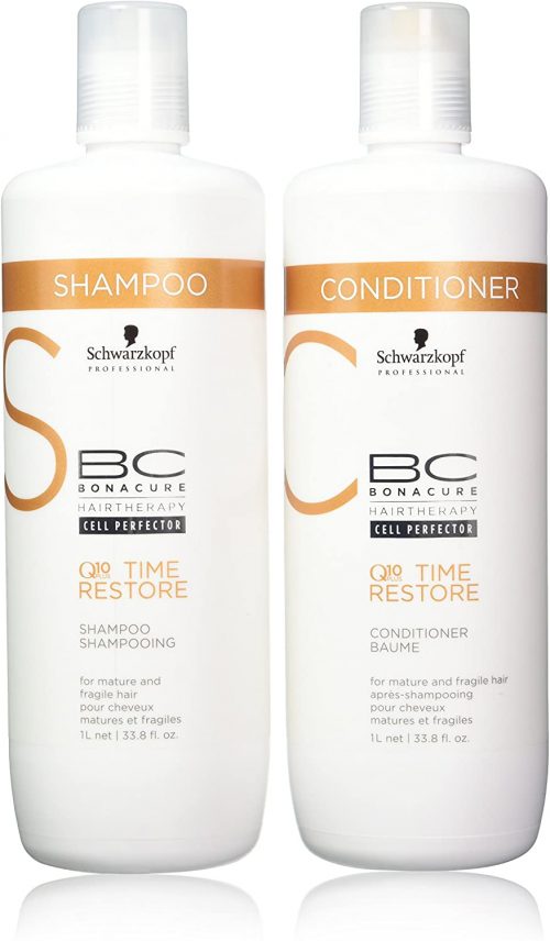 Schwarzkopf BC Time Restore Shampoo and Conditioner Liter Duo, 67.6 Ounce