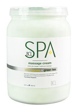 Massage Cream 64oz Lemongrass and greentea - SPA50006
